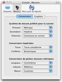 Préférences de conversions